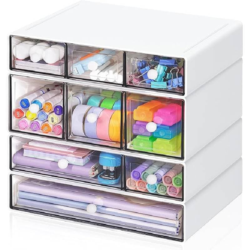 Gaveteiro organizador de mesa - Gaveteiro organizador com múltiplas gavetas para documentos e materiais de escritório